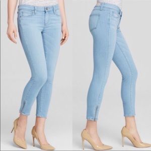 PAIGE Light Blue Ankle & Cropped Jeans